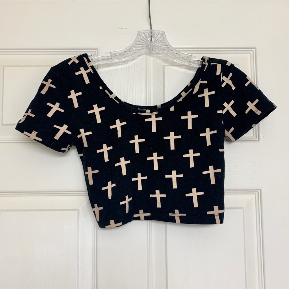 Forever 21 Black Crop Top